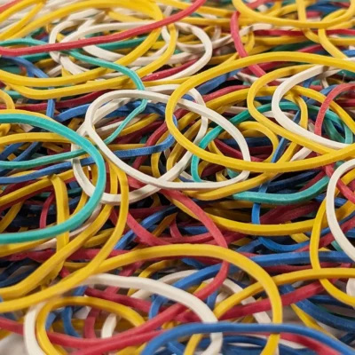 WIHEDÜ Gummiringe aus Naturkautschuk bunt, lose
