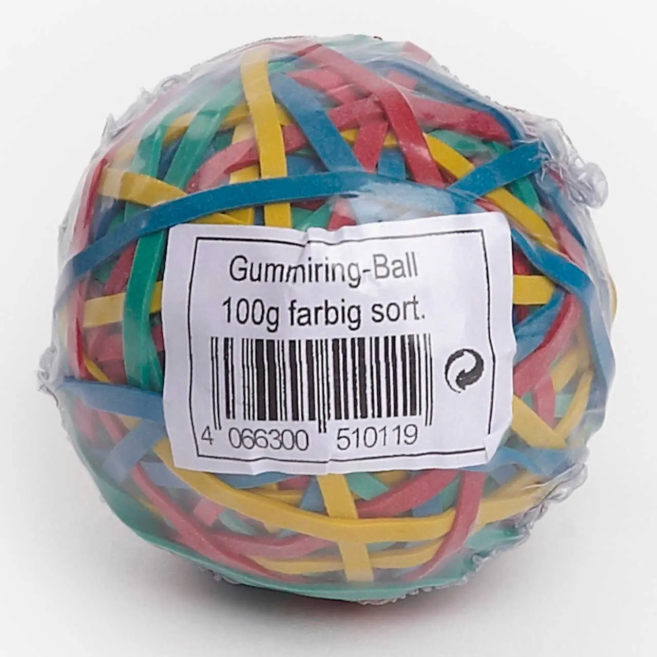 gummibandball 100g farbig WIHEDÜ Gummibandball 100g farbig Naturkautschuk Art. 510011 geschrumpft