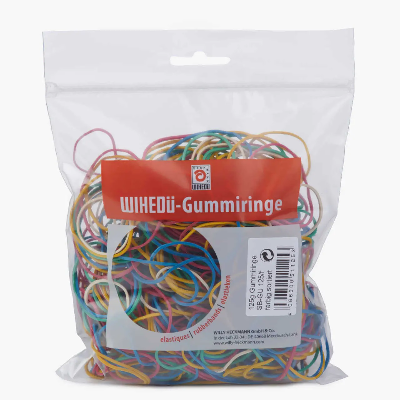 WIHEDÜ bunte Gummiringe im Beutel Kleinaufmachung