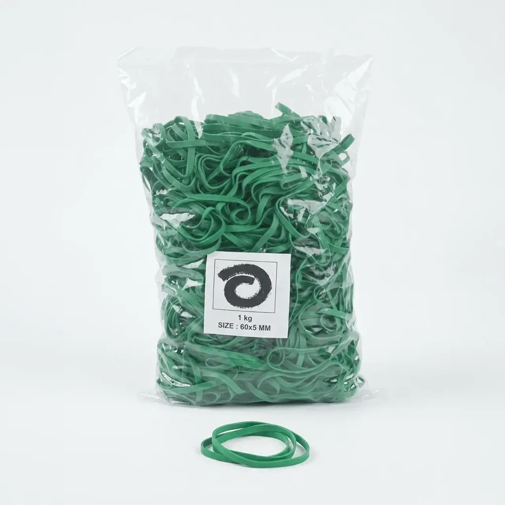WIHEDÜ Gummibänder grün 60mm x 5mm aus Naturkautschuk 60%